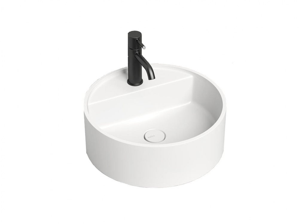 Salini ARMONIA TOP 02 Раковина накладная 450х450х160 мм, 1 отв. под смес., S-Stone-белый матовый арт. 36429