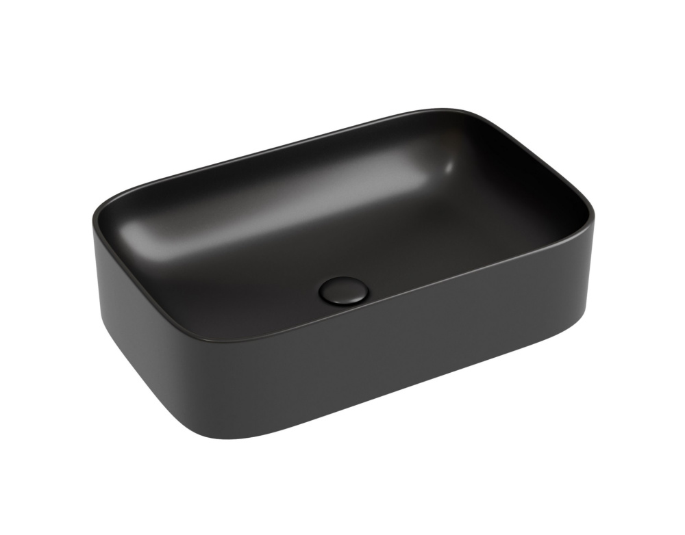 CERAMICANOVA Element Раковина накладная 605х380х150 мм, черный матовый арт. 77391