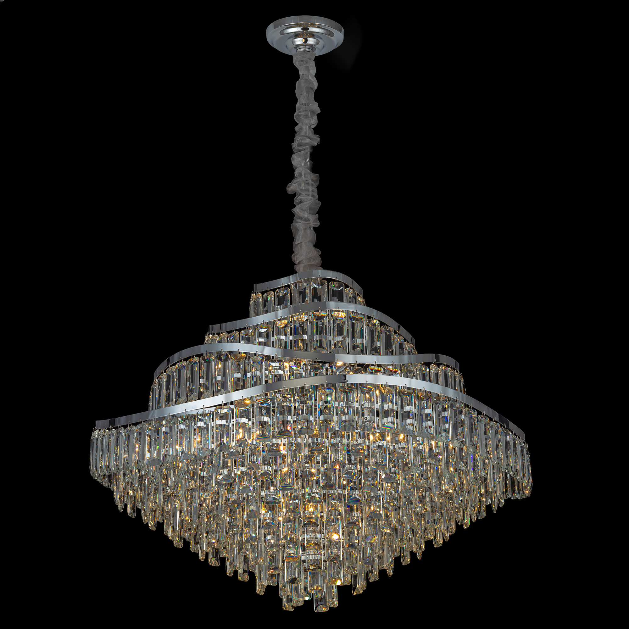Citilux NAIAD CL315191 Люстра хрустальная подвесная Хром арт. 89489