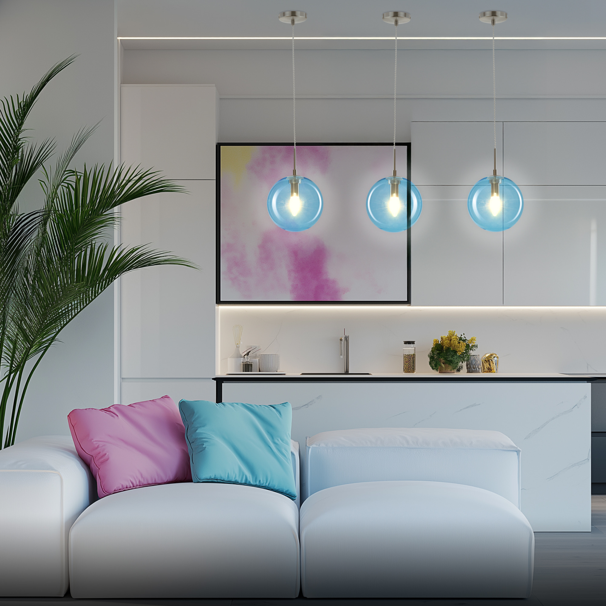 Citilux Томми CL102627 Светильник подвесной Голубой арт. 88988
