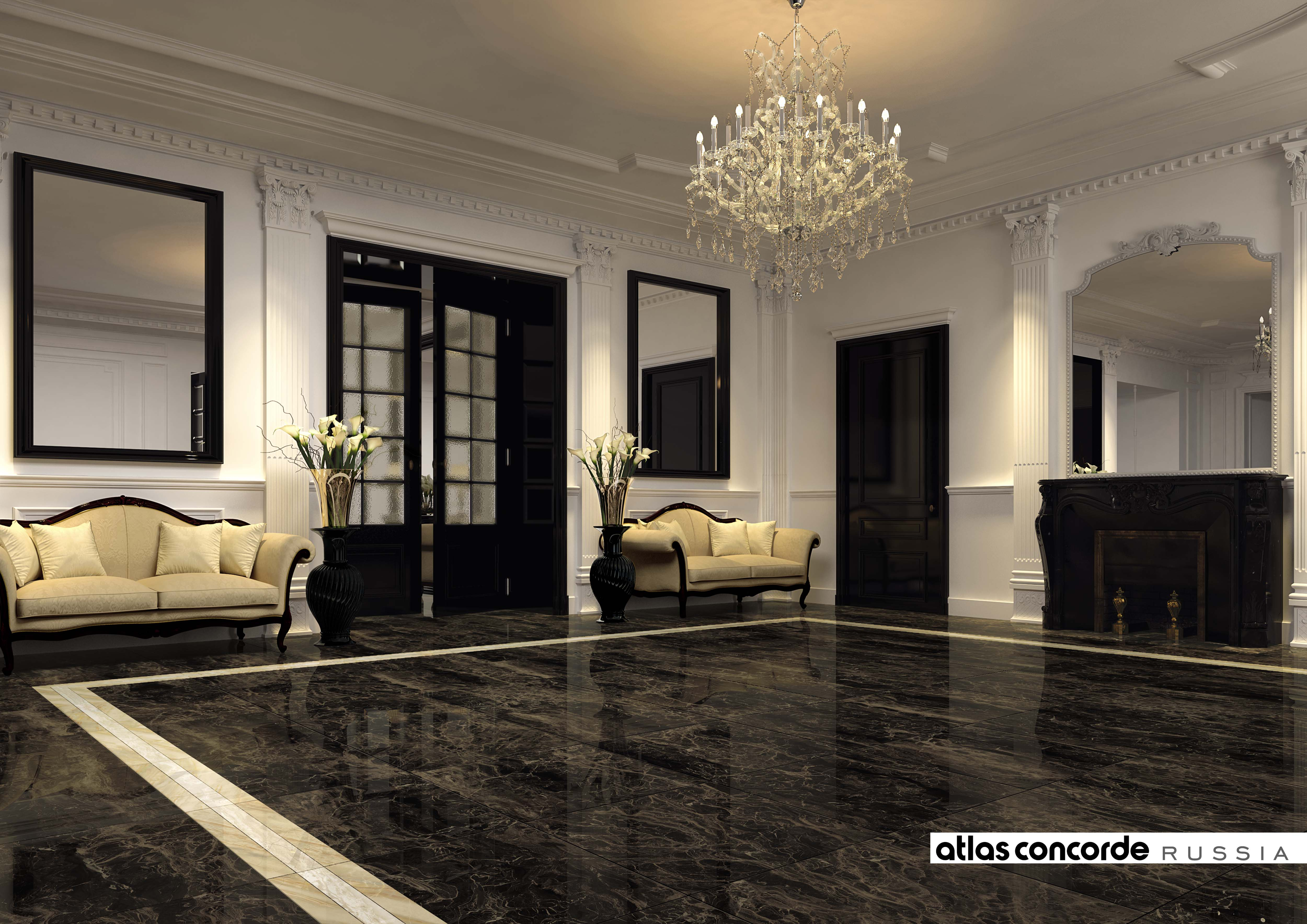 Плитка Супернова Марбл Фрапучино Дарк 60x60 Рет (1,080 кв.м.) арт. 203497