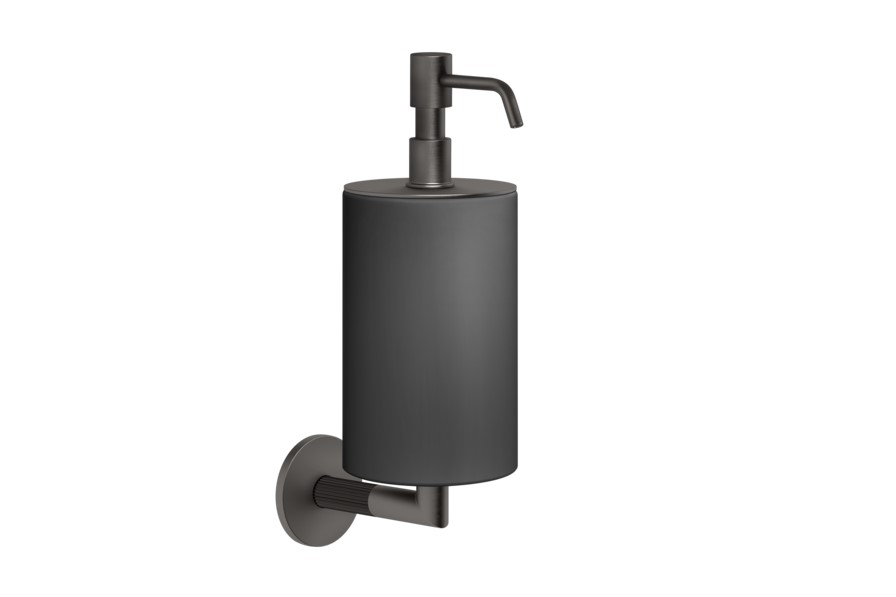 GESSI INGRANAGGIO Дозатор для жидкого мыла настенный черный/Black Metal Brushed PVD арт. 30533