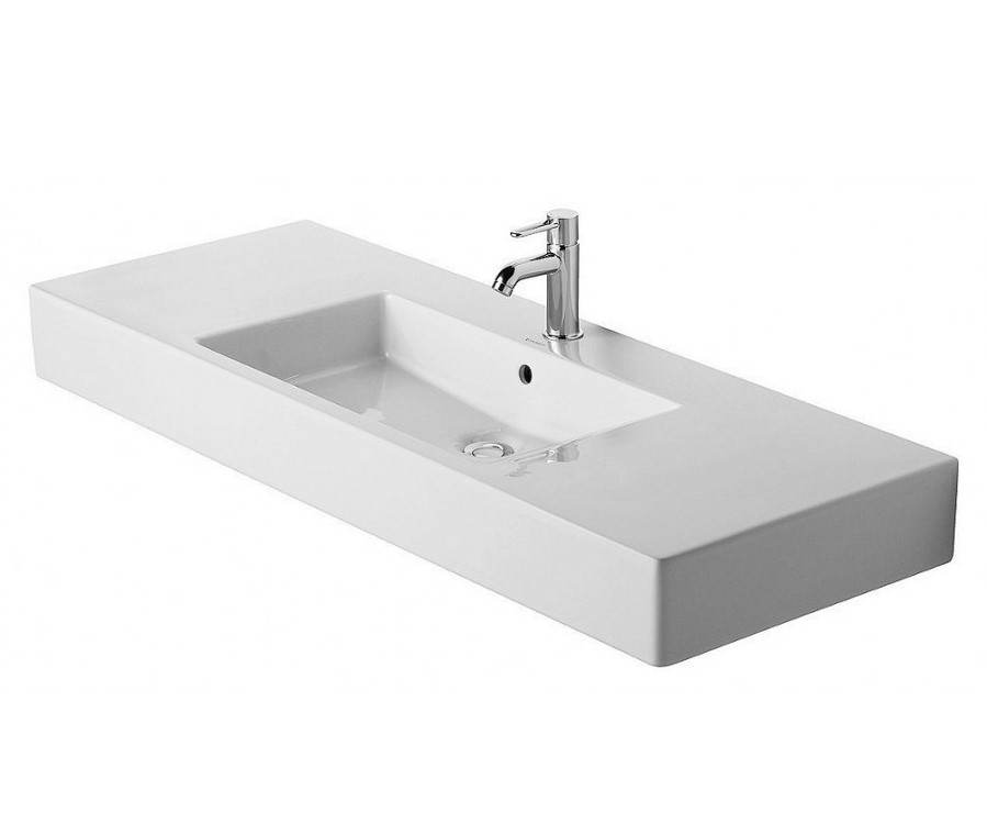 DURAVIT VERO Раковина подвесная с переливом,с отв. под смеситель, 1250х490 мм, белый арт. 36606