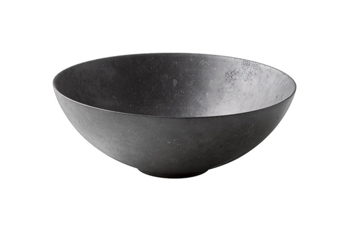 NOKEN SLENDER Раковина на столешницу Ø40 см, БЕЗ перелива, с ДК, dark concrete арт. 37014