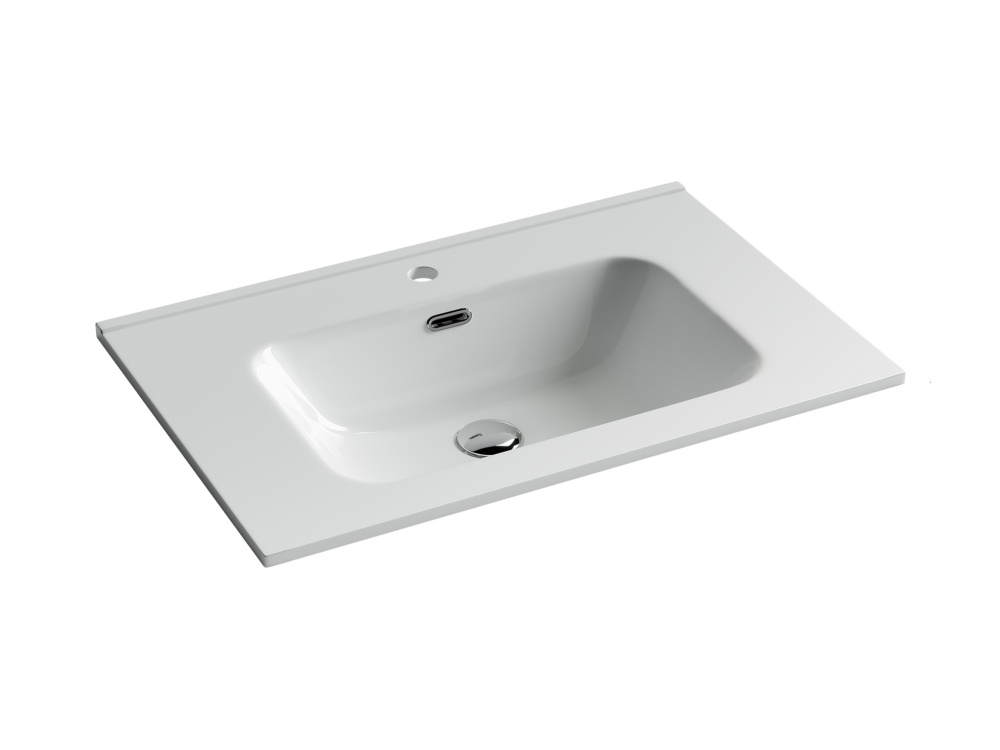 CERAMICANOVA Element Раковина накладная 710х465х180 мм, 1 отв., с переливом, белый арт. 77488