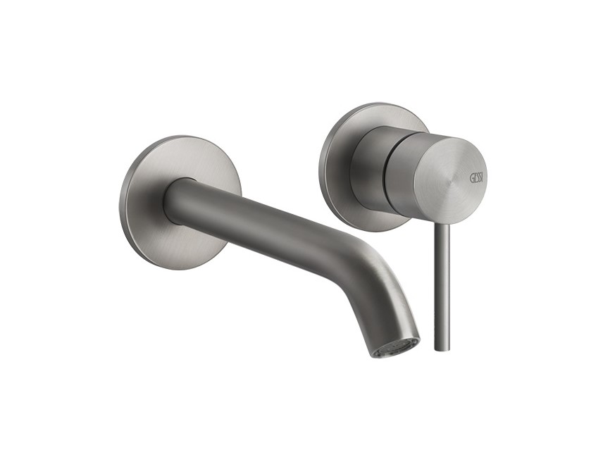 GESSI FLESSA Внешние части для встраиваемого смесителя с изливом, БЕЗ ДК, Steel Brushed арт. 34732