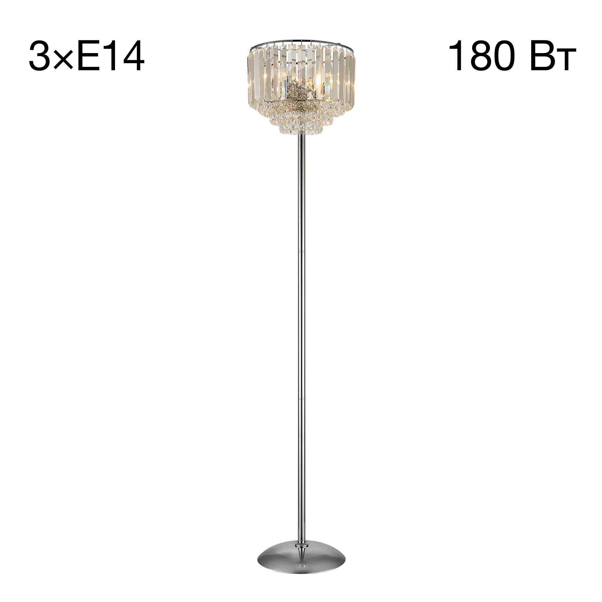 Citilux Синди CL330931 Торшер хрустальный Хром арт. 88175