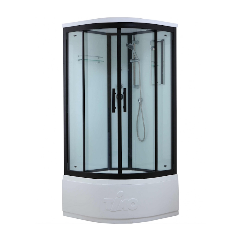 Душевая кабина Timo Standart Black T-6600B, 100x100x220 арт. 174756