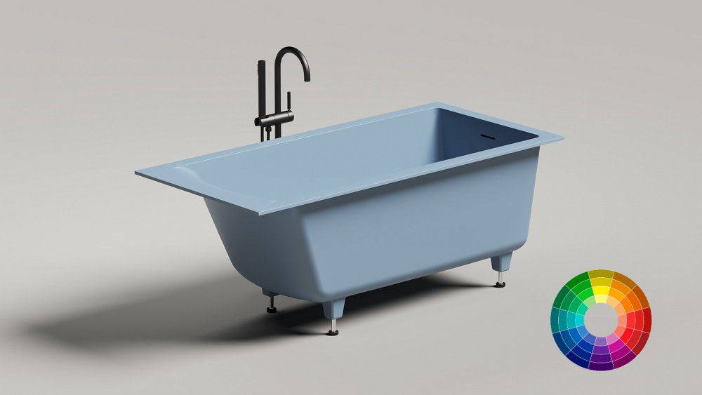 Salini CASCATA KIT Ванна встраиваемая 1500x700x593/610 мм, S-Stone, RAL матовый арт. 32563