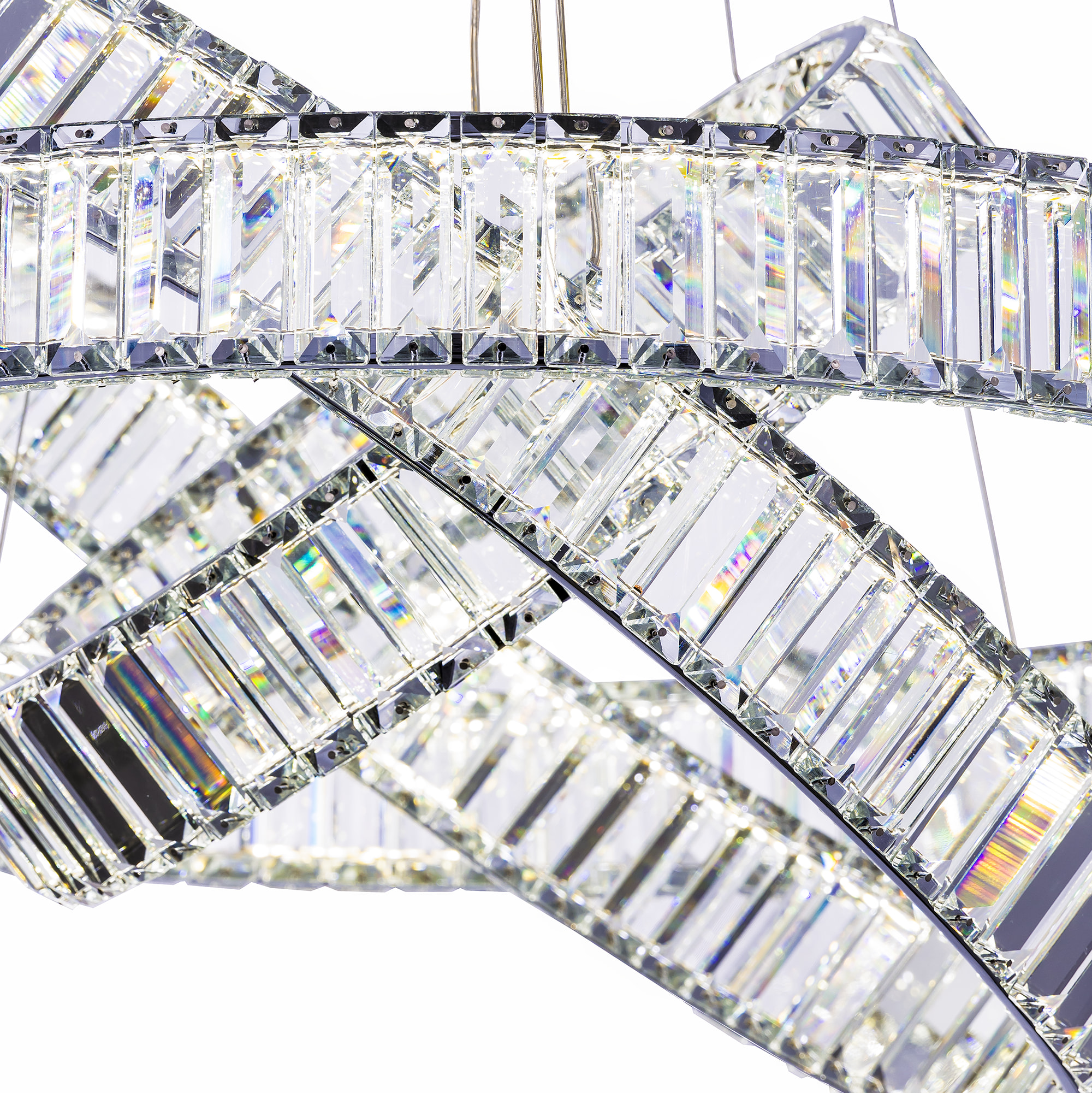 Citilux Чезаре CL338381 LED Люстра хрустальная с пультом Хром арт. 89037