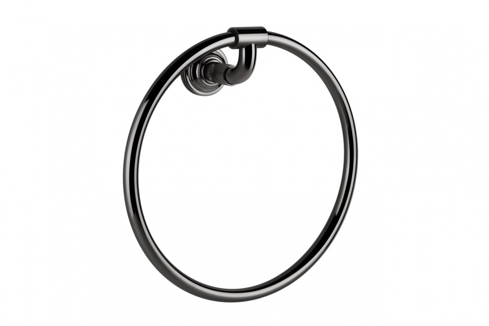 GESSI VENTI20 Полотенцедержатель настенный кольцевой, Black Metal PVD арт. 30636