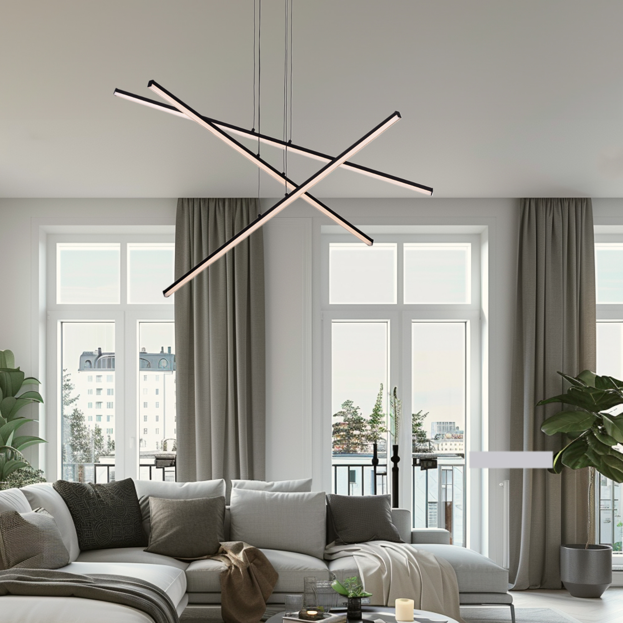 Citilux Trent CL203731 LED Люстра подвесная с пультом Чёрная арт. 89268