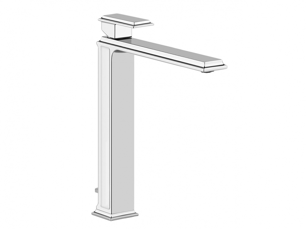 GESSI ELEGANZA Смеситель для раковины высокий с донным клапаном на 1 1/4, хром арт. 34639