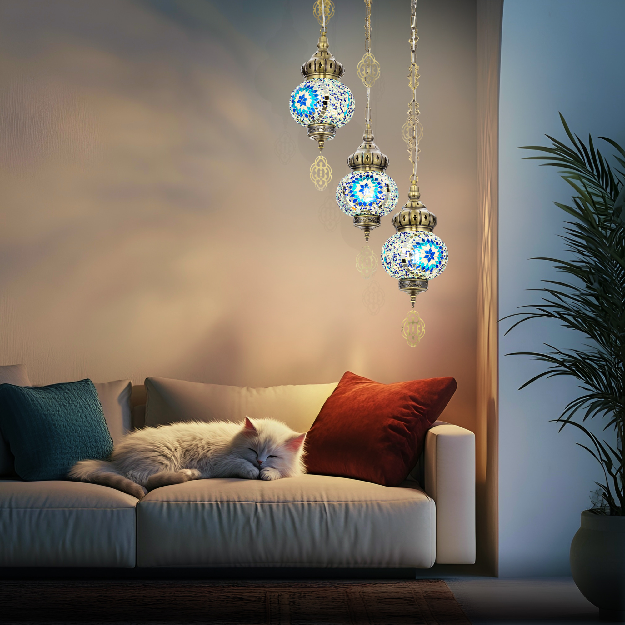 Citilux Каир CL419136 Подвесной светильник Мозаика Синяя арт. 89506