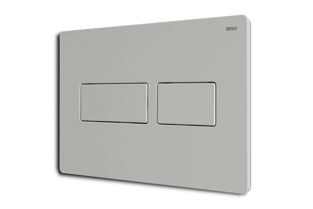 RIVO Touch Lux Панель двойного смыва металлическая для баков RIVO Set A, Белый матовый арт. 161566