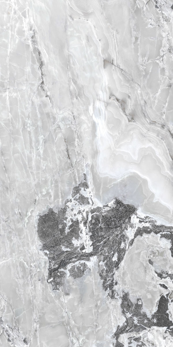Керамогранит  ONYX&MORE SILVER BLEND GLO 6MM R 120x240 арт. 84024