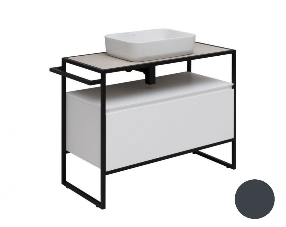 ALLEN BRAU PRIORITY Тумба 100 для раковины без столешницы, 1000x450xH760 мм, anthracite matt/черный арт. 33327