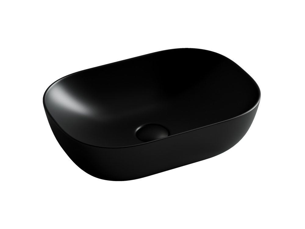 CERAMICANOVA Element Раковина накладная, 460x330x135 мм, черный матовый арт. 77404