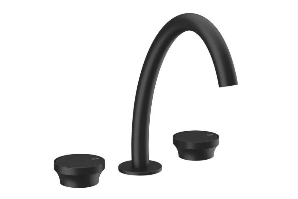 GESSI ORIGINI Смеситель для раковины на 3 отверстия, H243 мм, БЕЗ ДК, черный XL арт. 35122