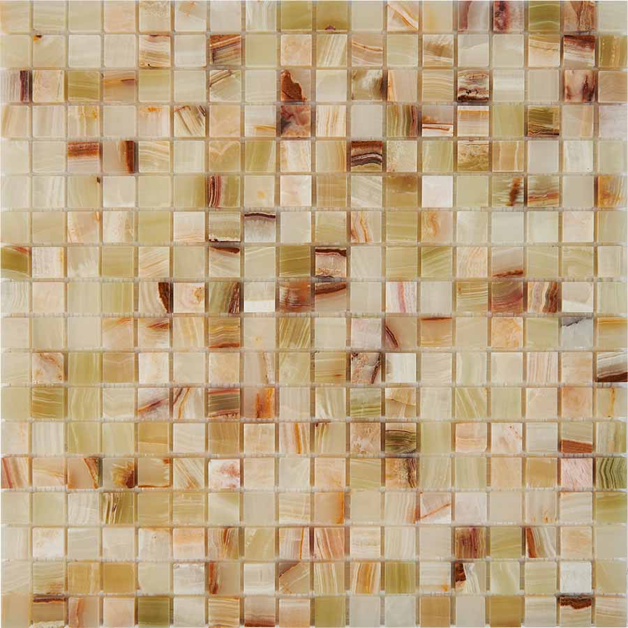 PIX 201 Jade verde, чип 15x15 мм, сетка 305х305x6 мм, Полированная арт. 73740
