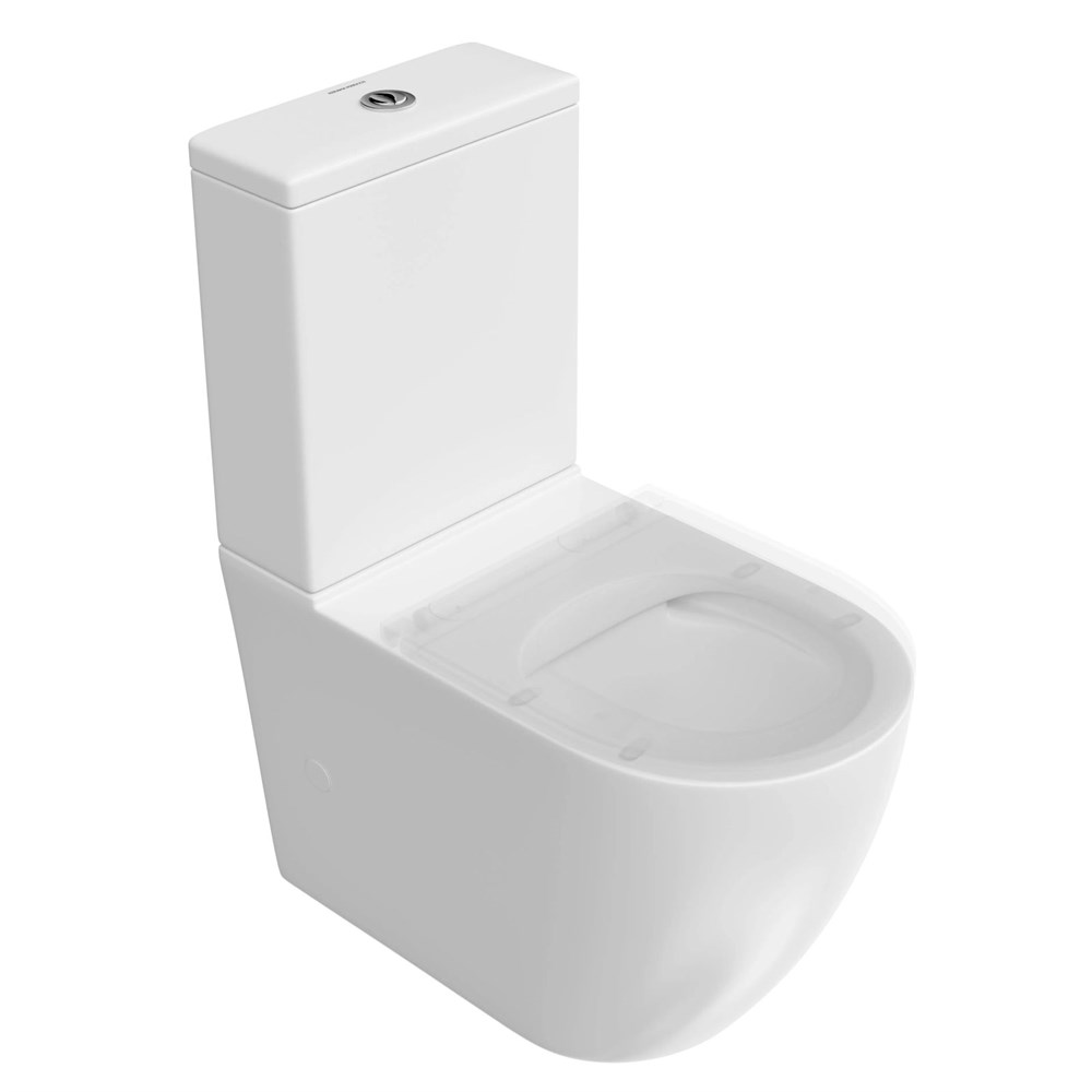 SF.wc.01 Унитаз Sfera/Сфера напольный безободковый с крепежом и сиденьем, белый глянцевый арт. 121095