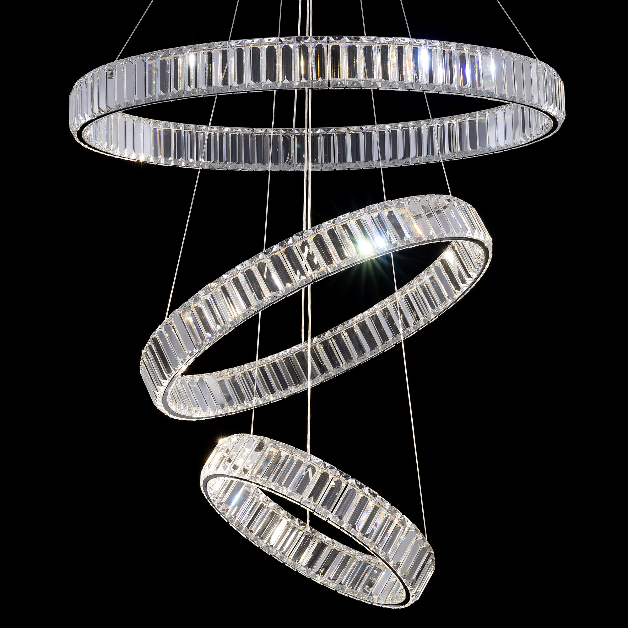 Citilux Чезаре CL338381 LED Люстра хрустальная с пультом Хром арт. 89037
