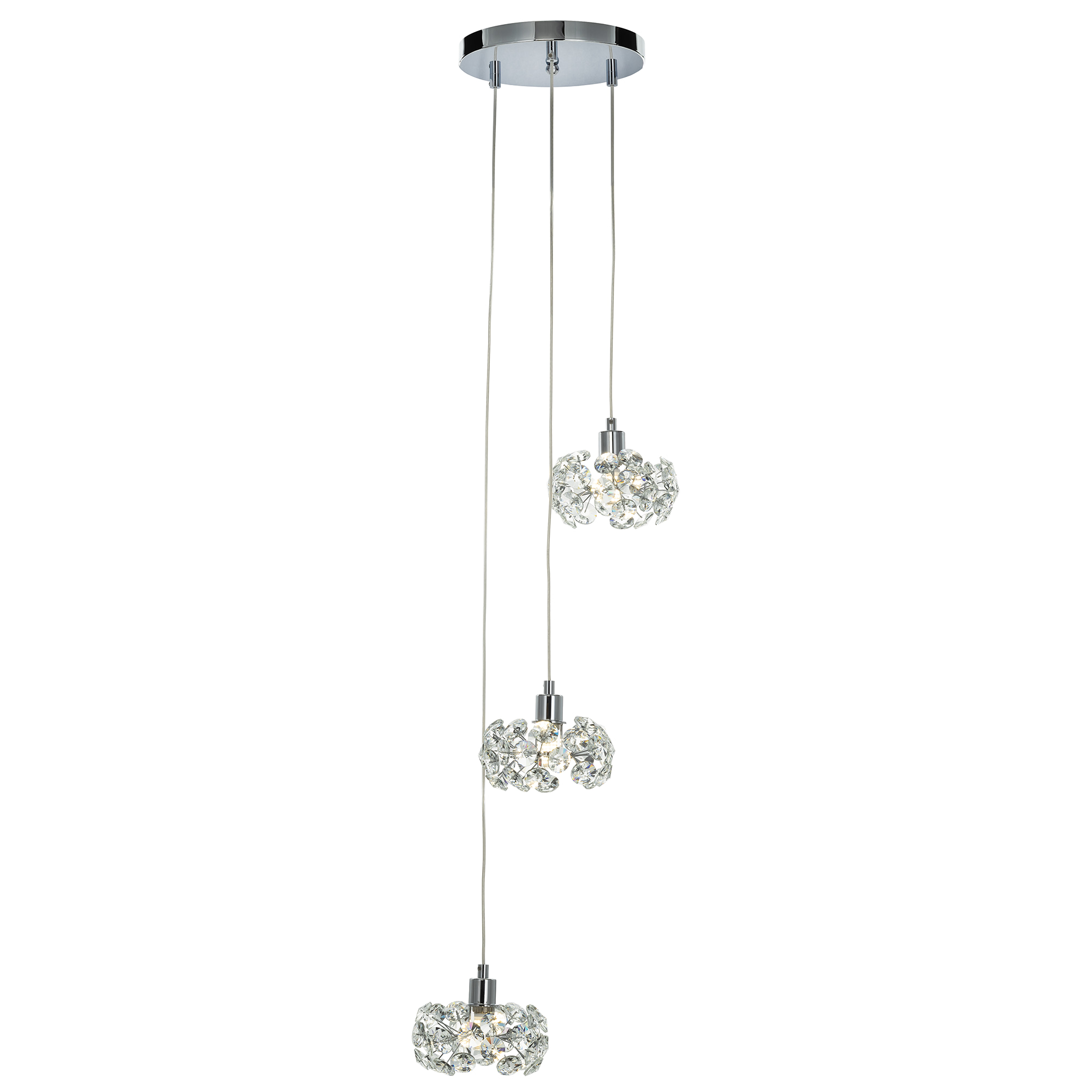 Eletto Betsy EL322P03.1 Хрустальный подвесной светильник Хром арт. 89485