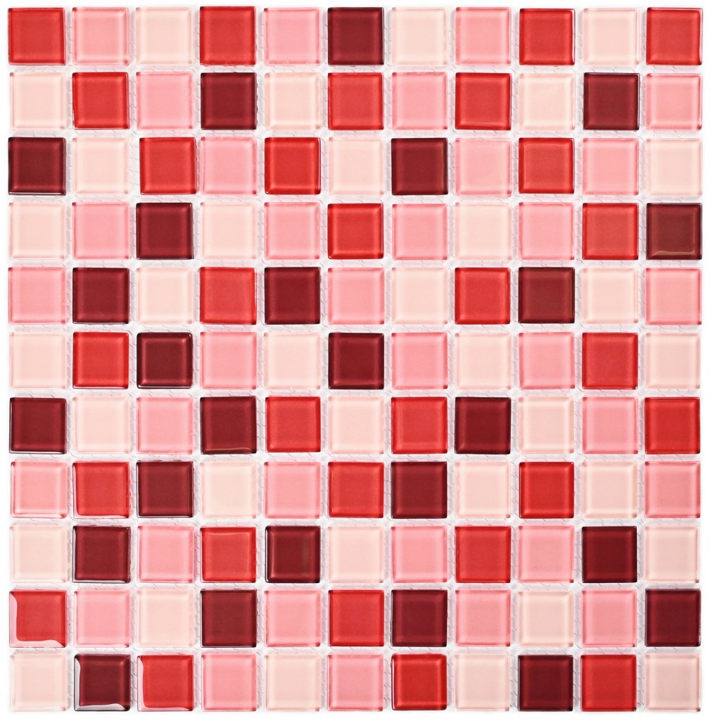 Плитка декоративная стеклянная Plum mix/Сливовый микс 4*25*25 300*300 арт. 90619