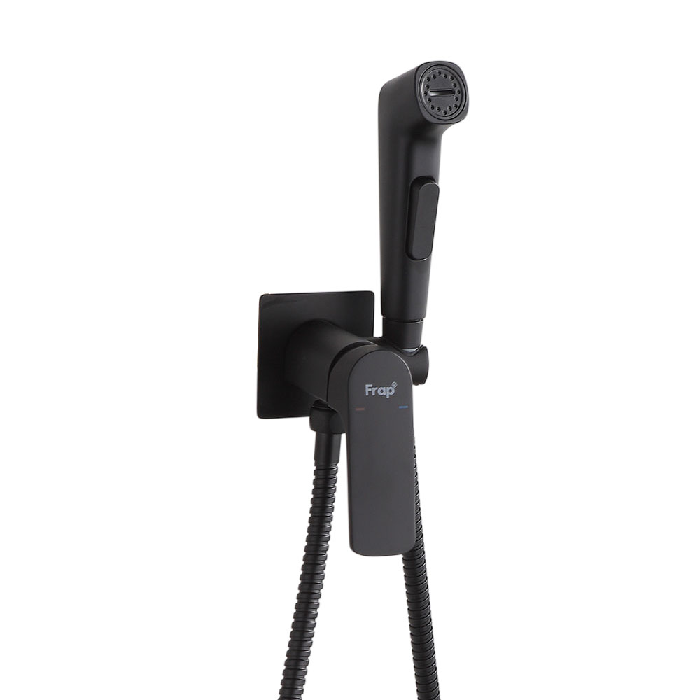 Гигиенический душ со смесителем FRAP F7586-26, черный арт. 189850