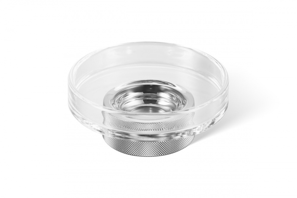 DW CLUB STS Мыльница настольная, H4x11x11 см, Стекло/Хром арт. 30273