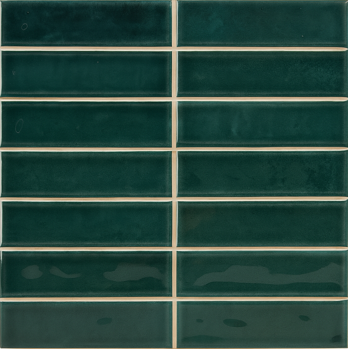 Керамическая плитка Найроби стикс зелёный белая глина / WB Nairobi sticks green 2,5X10 арт. 73083