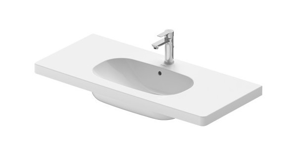 DURAVIT D-CODE Раковина подвесная с переливом, c площадкой под смеситель, 1050x480 мм, белый арт. 36600