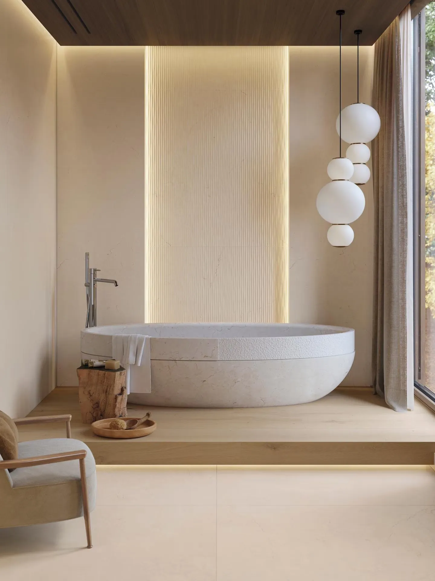 PORCELANOSA VIA MARMOL CREMA BONE 45х120 арт. 203112
