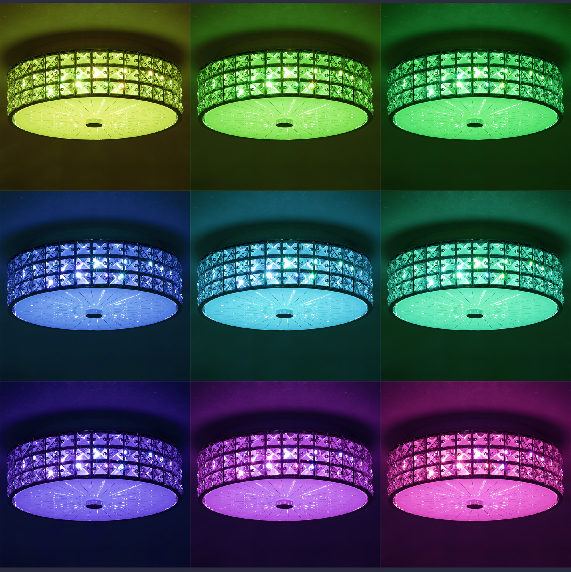 Citilux Портал CL32413G1 LED RGB Люстра хрустальная с пультом Хром арт. 89064