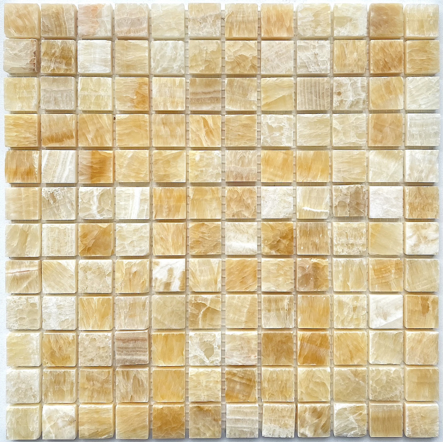 PIX 306 Honey onyx, чип 23x23 мм, сетка 305х305x8 мм, Полированная арт. 73847