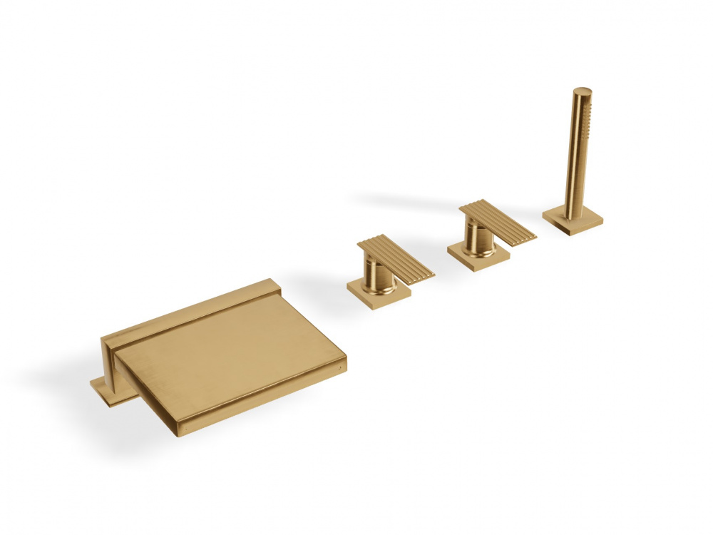 TREEMME IOS Смеситель на борт ванны на 4 отверстий, DZ Brushed gold арт. 39482