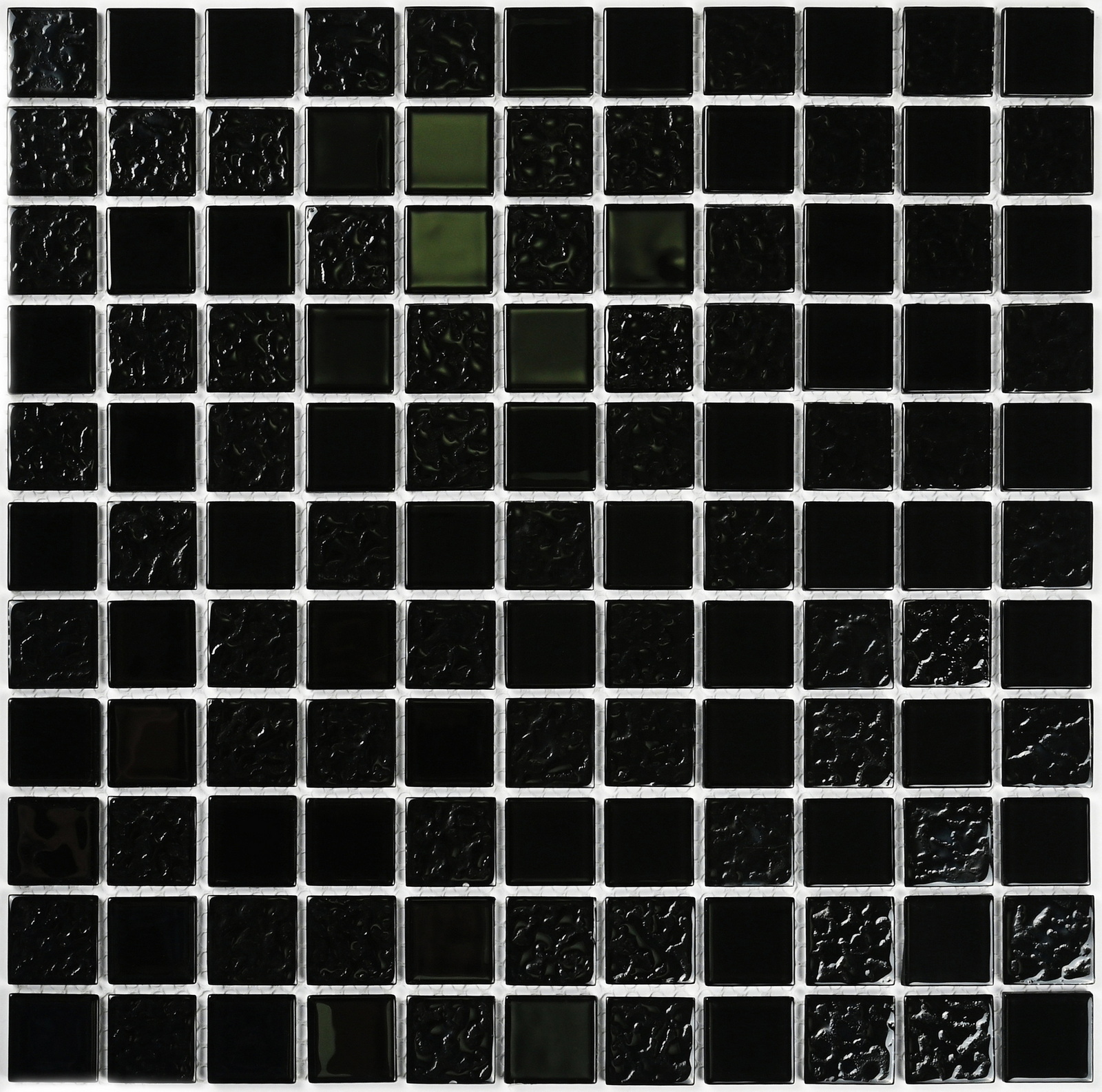 Плитка декоративная стеклянная Black Rose/Чёрная роза 3,5*25*25 300*300 арт. 90699