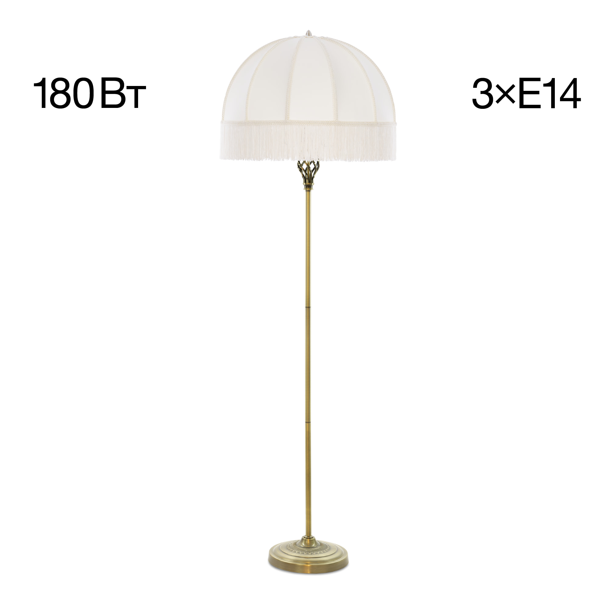 Citilux Базель CL407931 Торшер бронза с бежевым абажуром арт. 89074