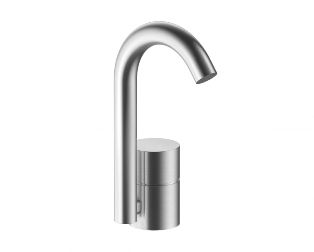 FANTINI AA/27 Смеситель для раковины на 1 отверстие, БЕЗ ДК, Матовая натуральная сталь арт. 35701