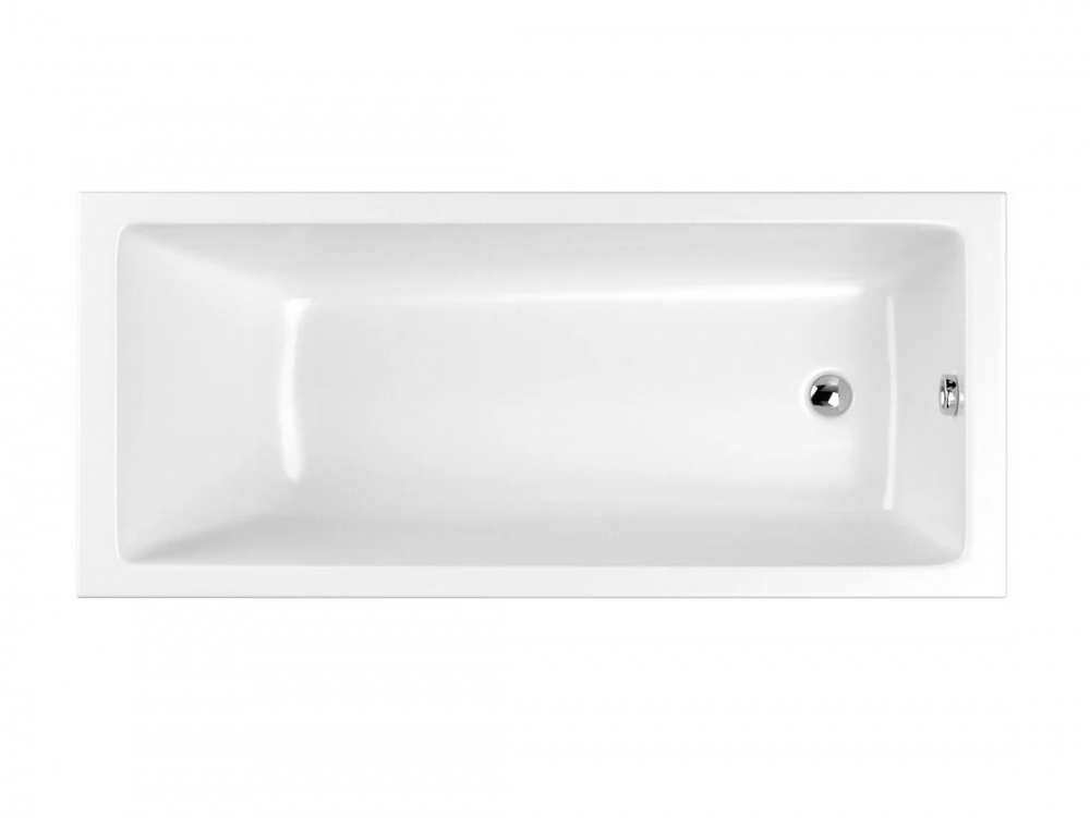 WHITECROSS Wave Slim Ванна акриловая пристенная 180x80 см, 287 л, белый глянец арт. 32381