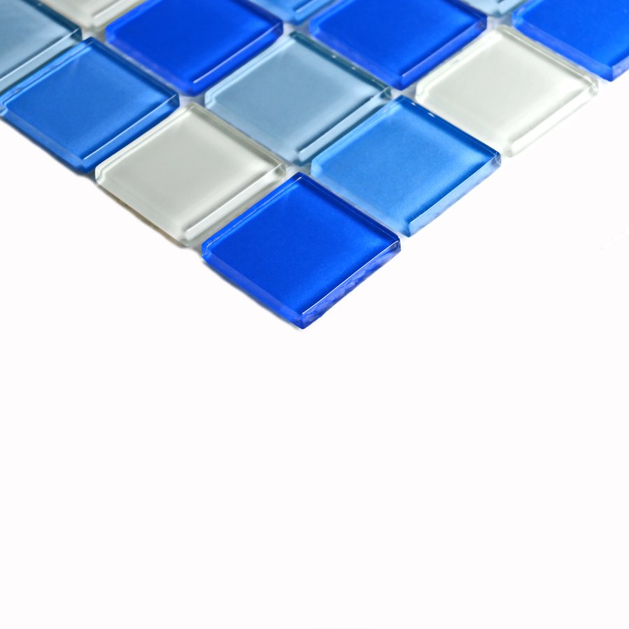 Плитка декоративная стеклянная Blue wave-3/Голубая волна-3 25*25 300*300 арт. 90656