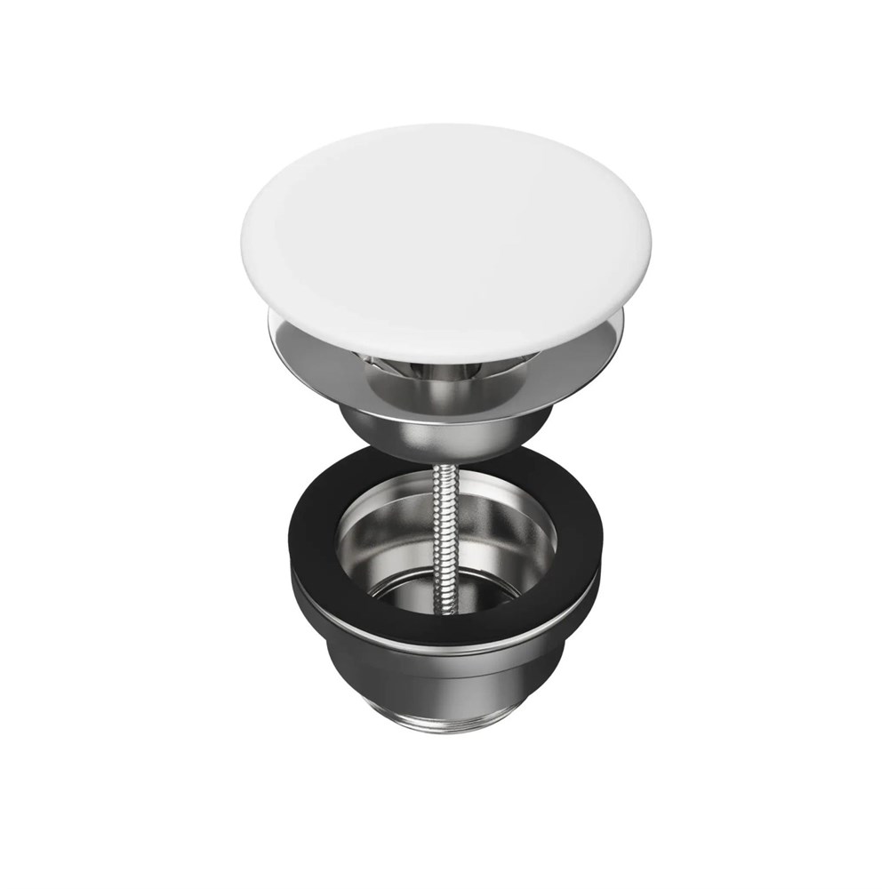 KMUNDr07MWh1 Донный клапан с керамической крышкой, белый матовый арт. 202938