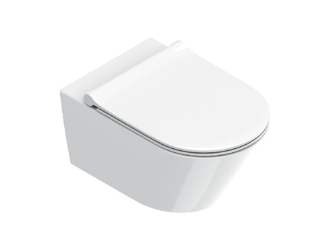 CATALANO ZERO Унитаз подвесной 55х35, безободковый Silentech, Cataglaze+ белый глянцевый арт. 89896