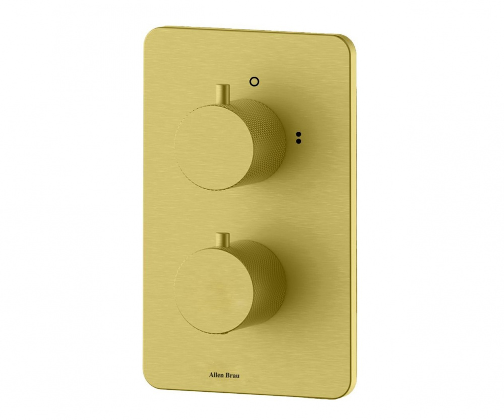 ALLEN BRAU PRIORITY 4.0 Термостат для душа, 1-3 выхода, vernet, Easy box, золото браш арт. 40280