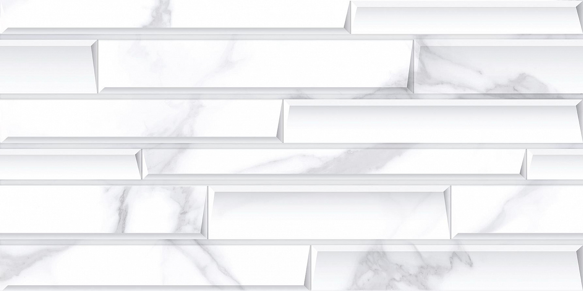 Керамическая плитка Калакатта кирпичики / Плитка 31.5*63 Calacatta bricks rel. 33 арт. 72955