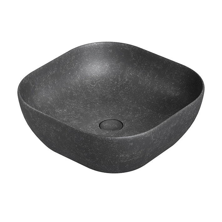 NOKEN SLENDER Раковина на столешницу 41x41 см, БЕЗ перелива, с ДК, dark concrete арт. 37042