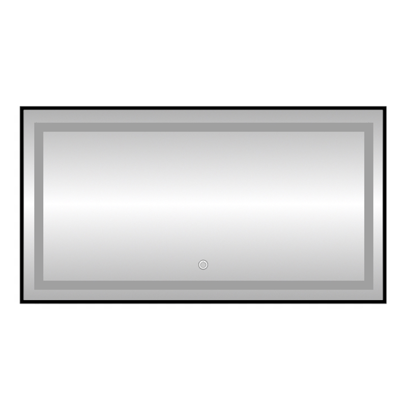 Зеркало с подсветкой LED Fixsen FX-2120B прямоугольное 120х80 см, черное арт. 178875