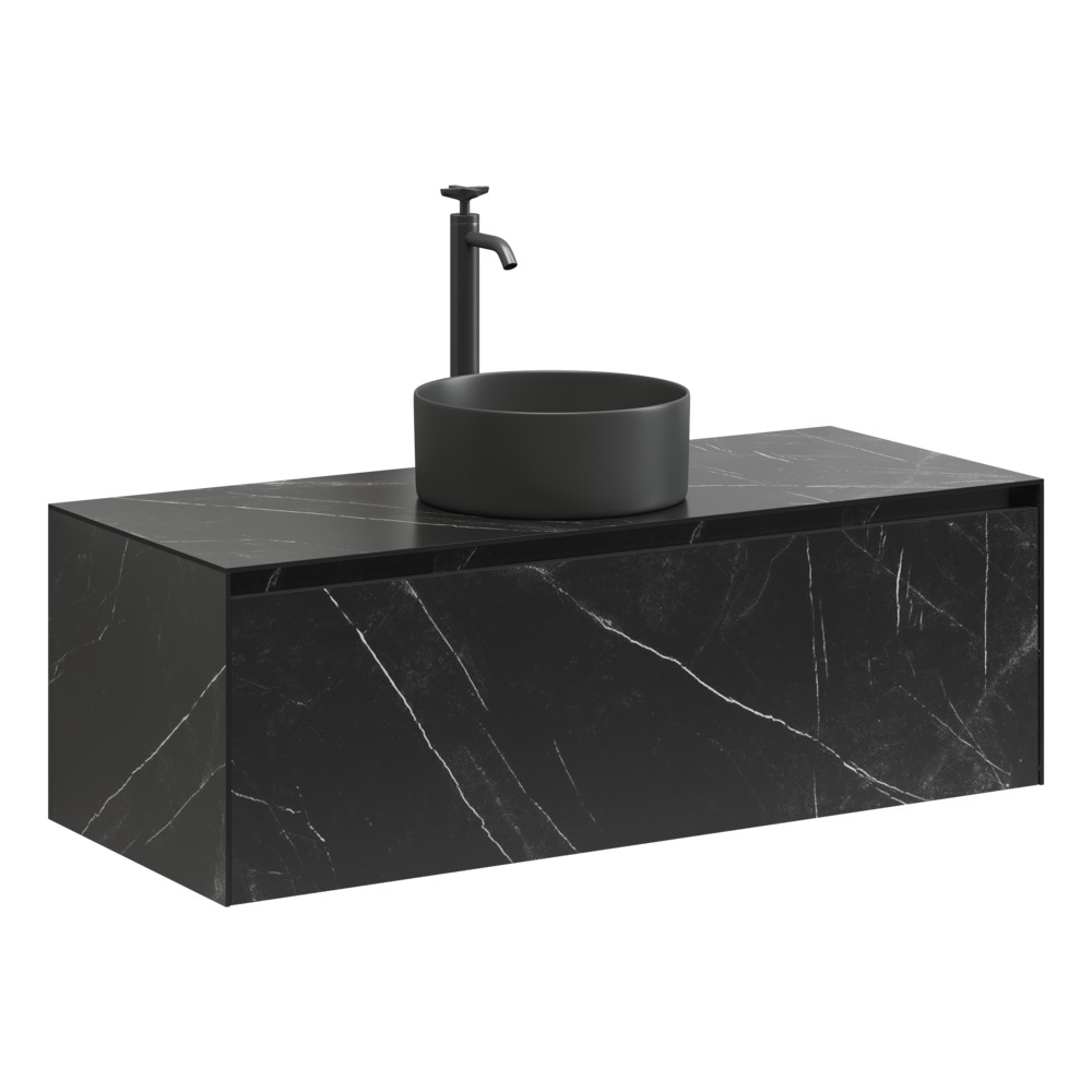SANCOS Stone Тумба подвесная под раковину, 1200х400х495 мм, Nero Marquina арт. 77543