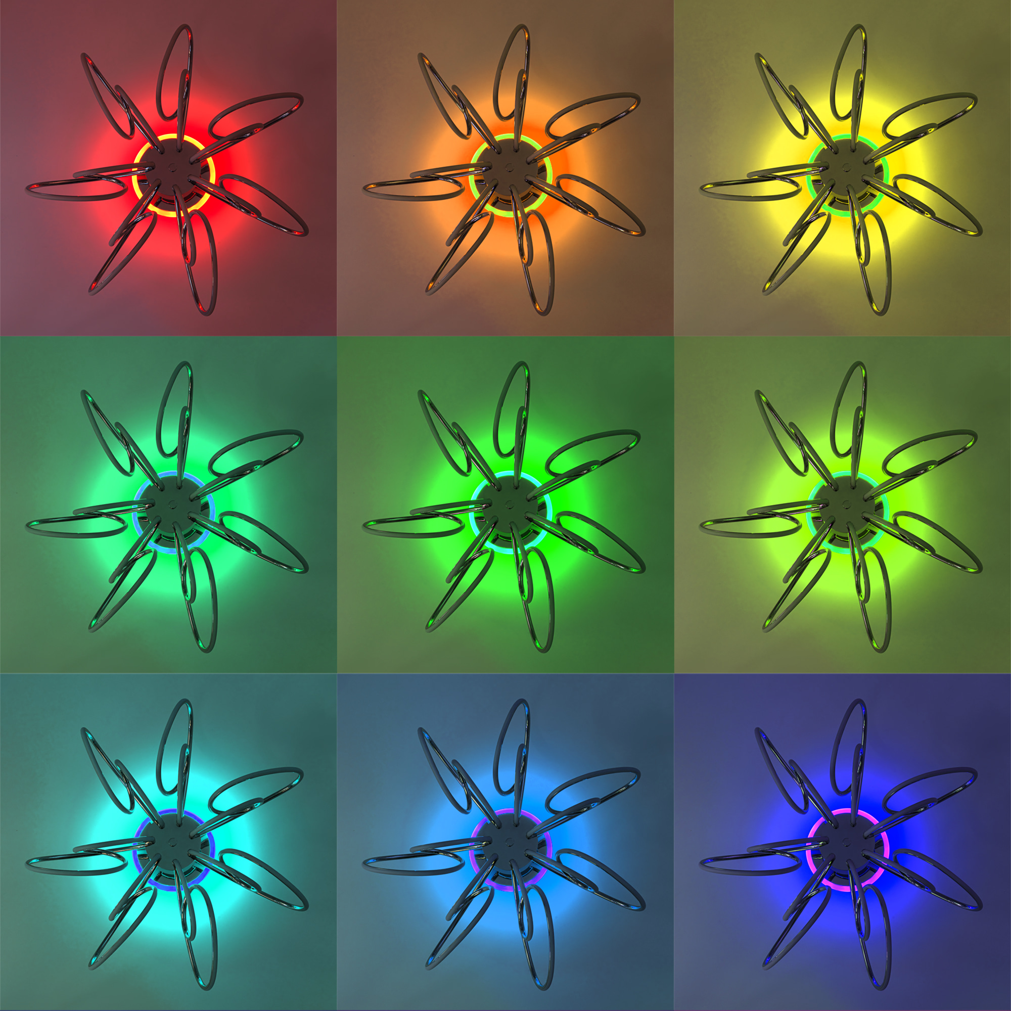 Citilux SALMA SMART CL224A171 RGB LED Умная люстра Хром арт. 89455
