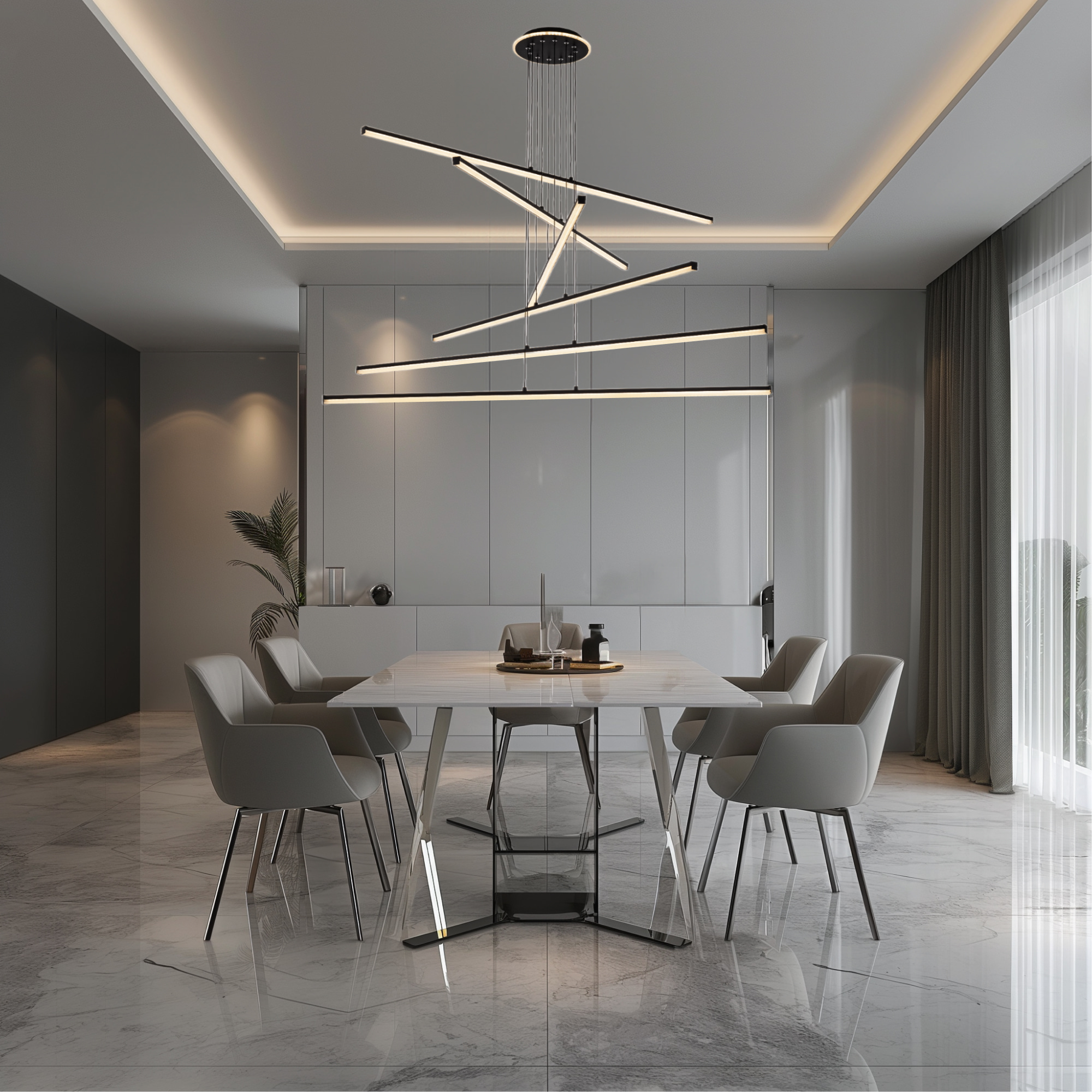 Citilux Trent CL203761 LED Люстра подвесная с пультом Чёрная арт. 89269